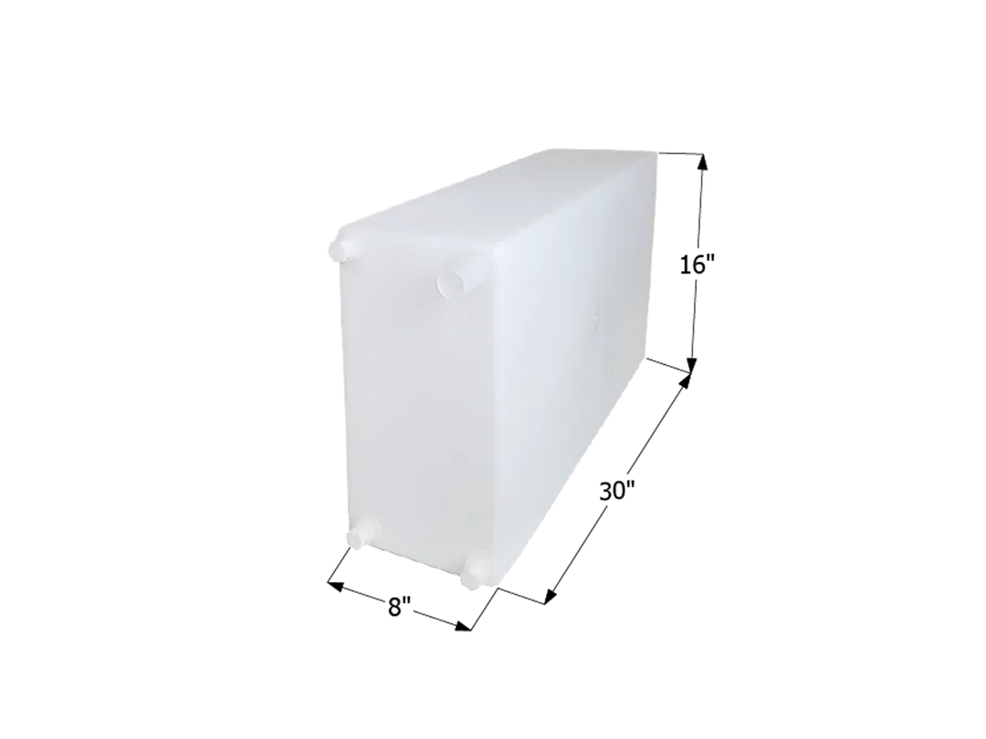 12731 – ICON Fresh Water Tank, 15 Gallon Capacity Roto Molded 30 Inch Width x 8 Inch Length x 16 Inch Height With Thr...